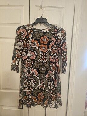 H & M Boho Stlye Dress 3/4 Sleeve Sz 12